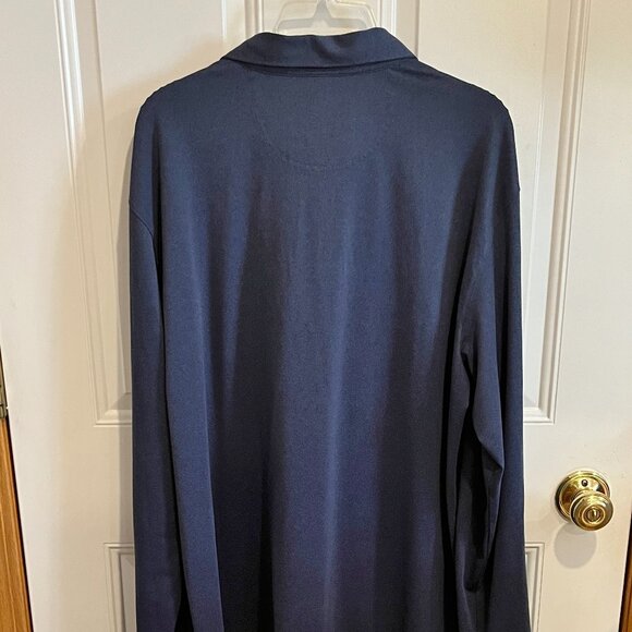 Greg Norman Long Sleeve Golf Polo. Men's Size XL Blue 3 button collared - Picture 2 of 11